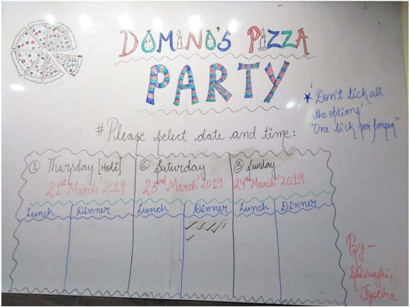 21 Dominos Pizza Party In Best Girls Hostel in Kota