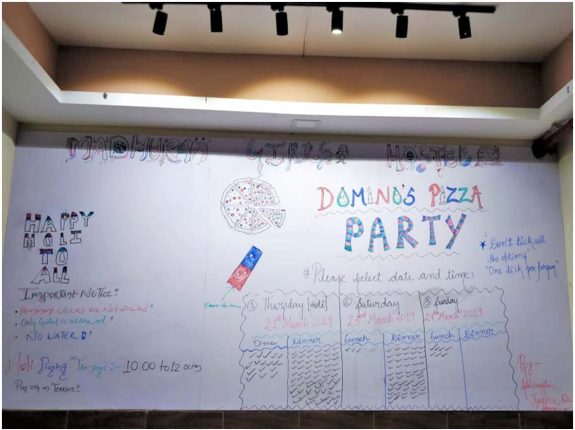 24 Dominos Pizza Party In Best Girls Hostel in Kota